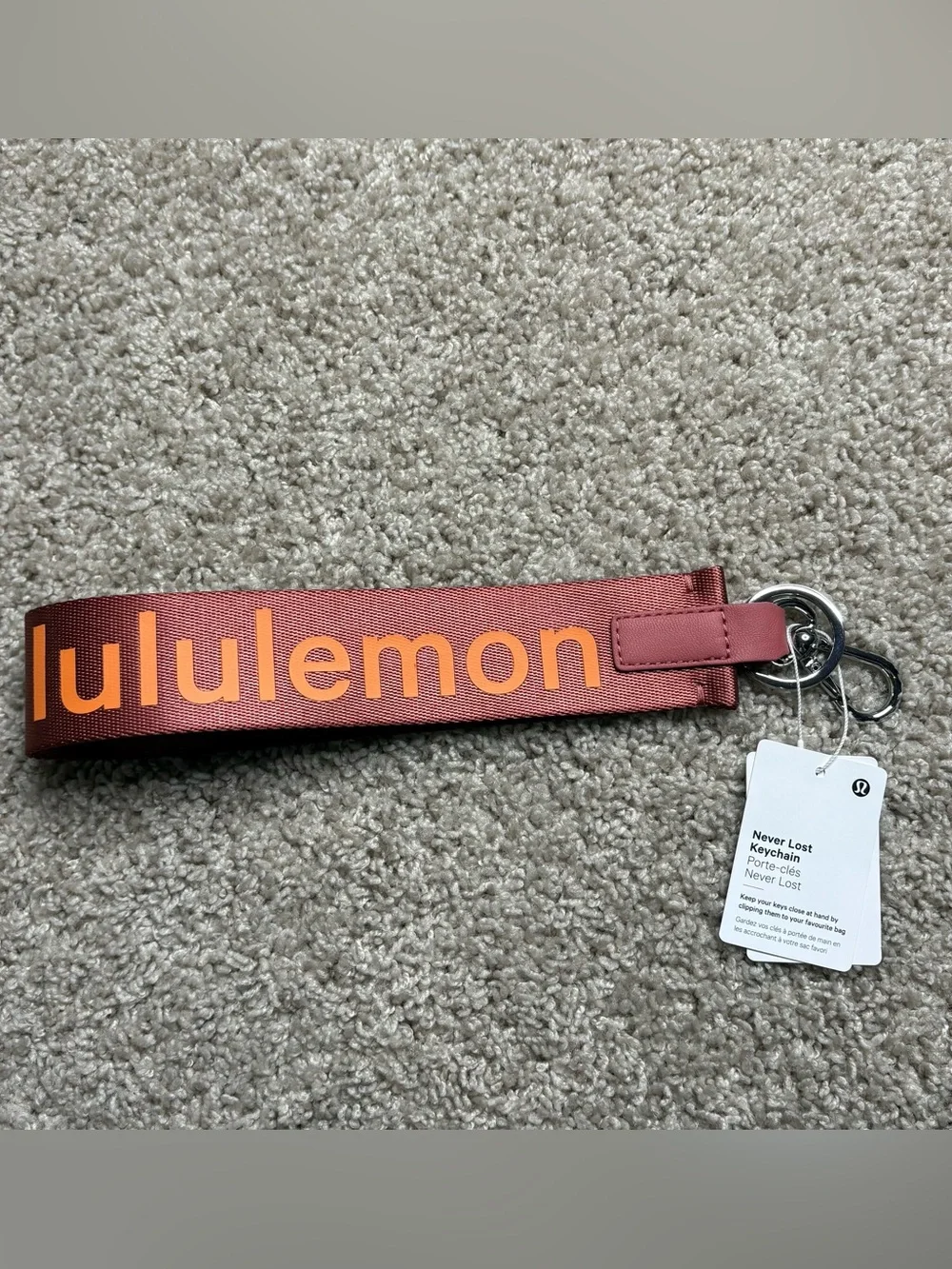 Lululemon Never Lost Keychain